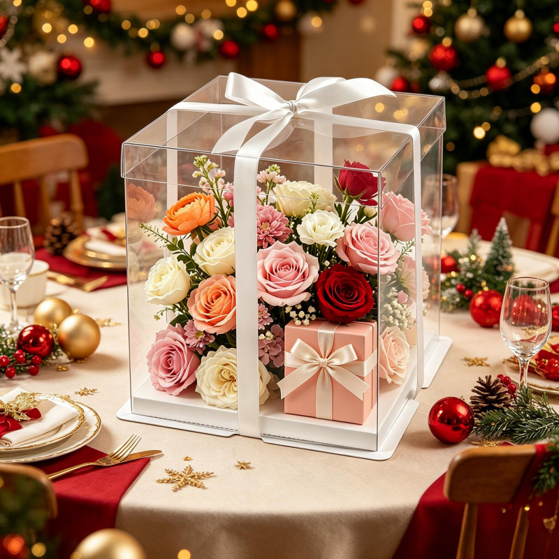 Transparent Cake Boxs Large Gi - Event Party Box 评论和价格