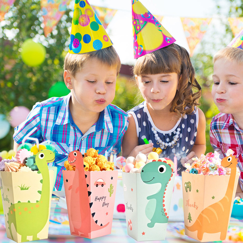 4Pcs Cartoon Dinosaur Boxes Di - Event Party Box 评论和价格
