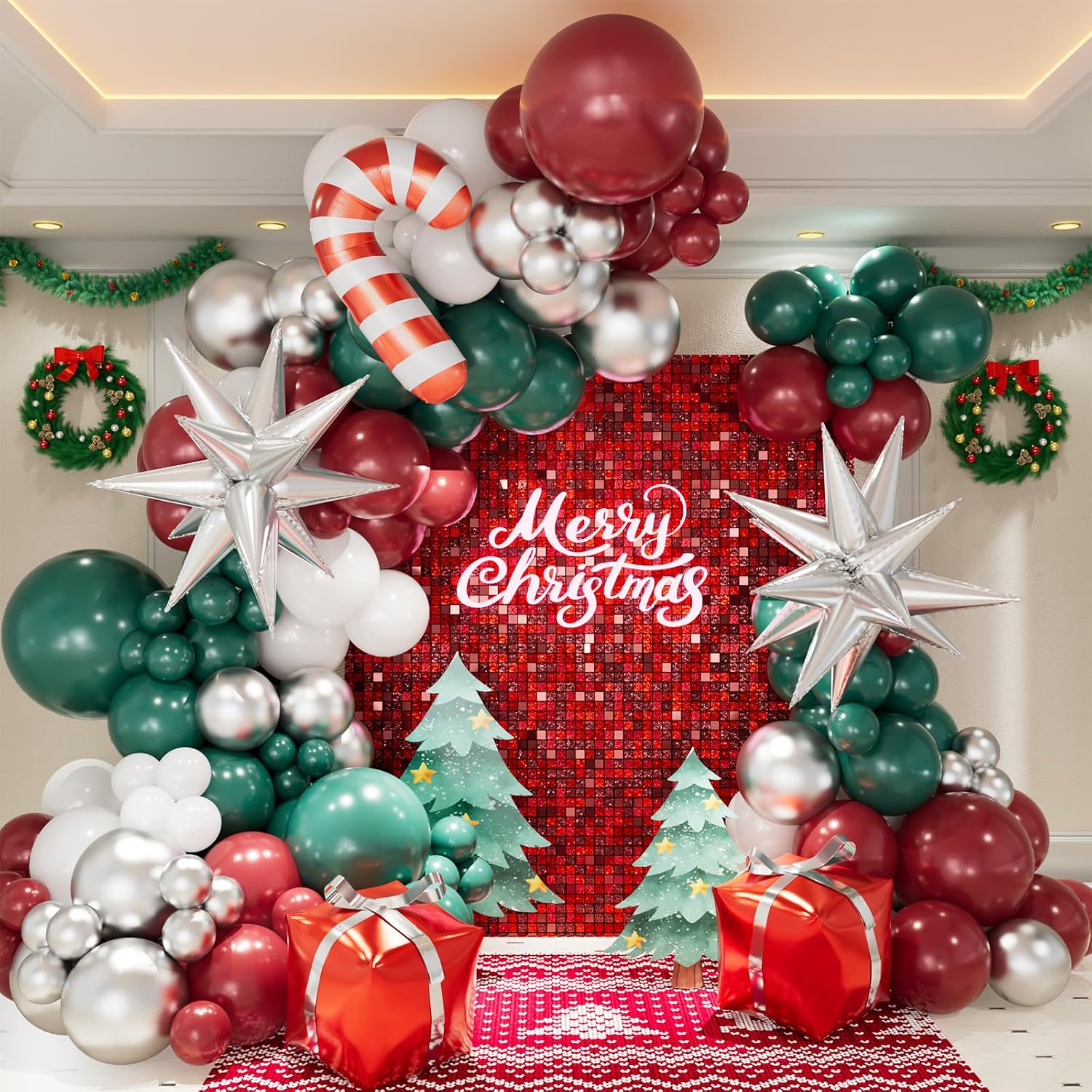 Christmas Balloon Garland Arch - Balloon Arch Kit 评论和价格