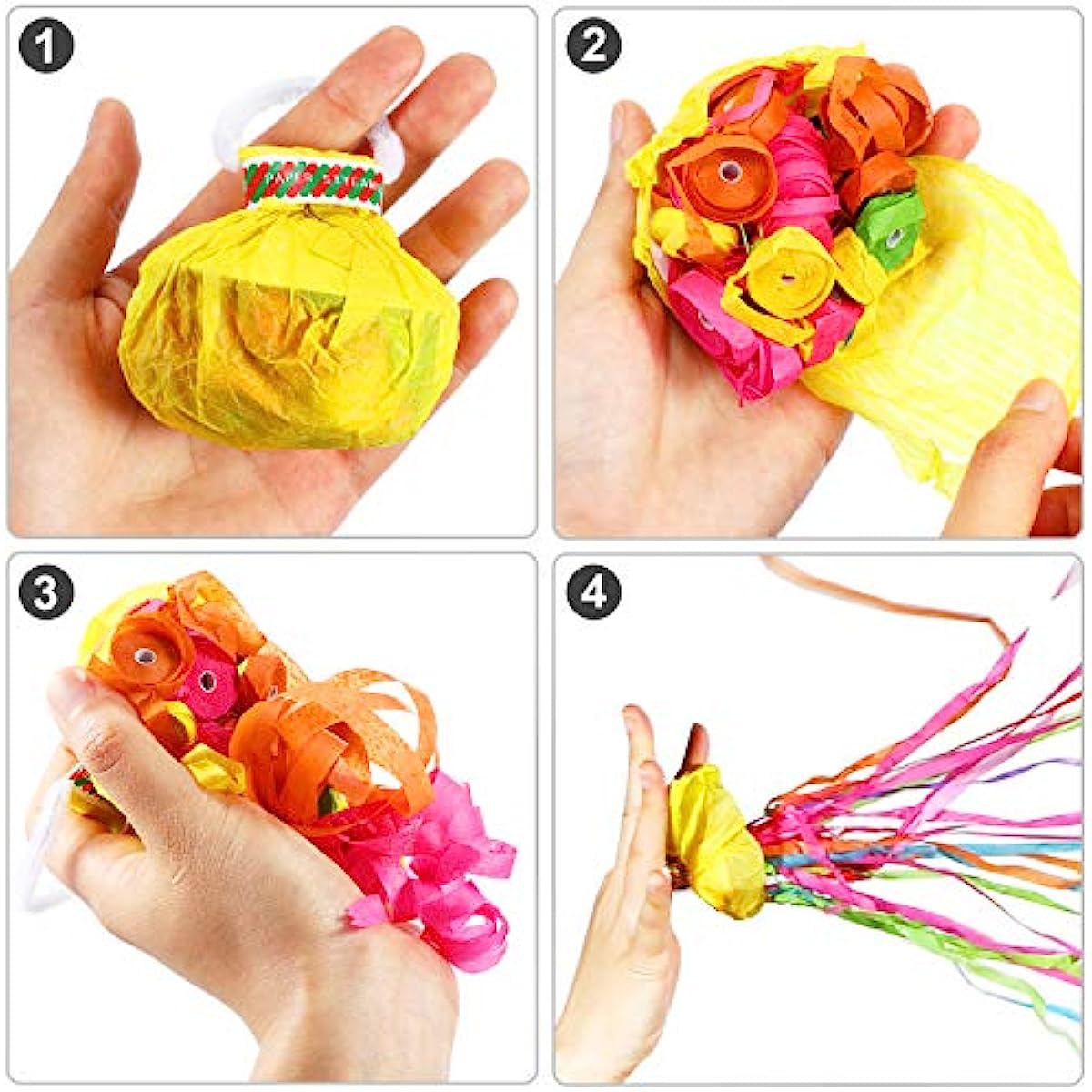 10Pcs Poppers Hand Throw Strea - Confetti Cannon Tube 评论和价格
