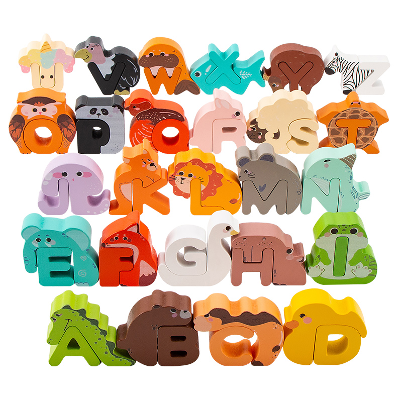 26Pcs Wooden Animal Alphabet B - Event Z 评论和价格