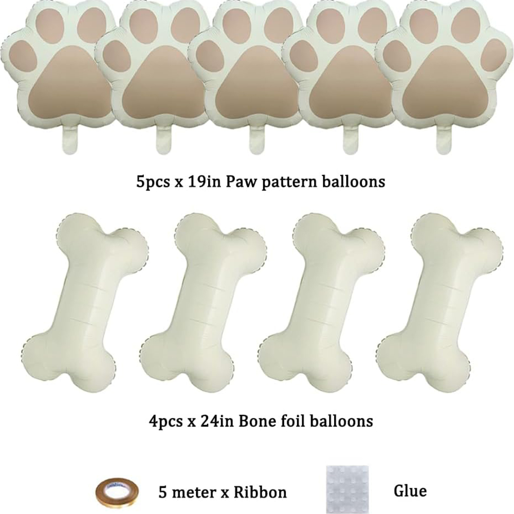 9Pcs/Set Let us Pawty Big Dog  - Let'S Party Event Supply 评论和价格