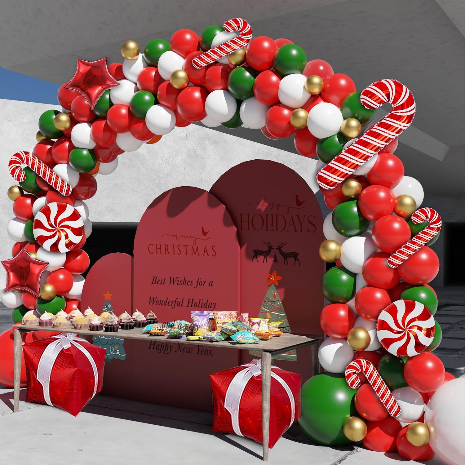Christmas Balloon Arch Kit, 16 - Balloon Arch Kit 评论和价格