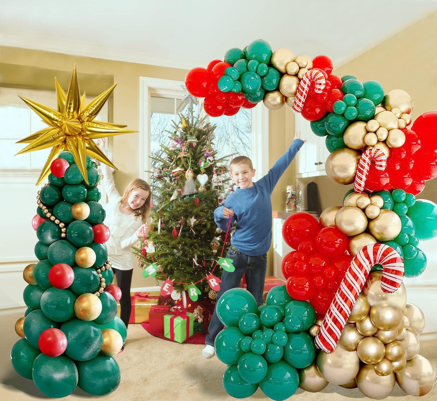 Christmas Balloons Garland Arc - Balloon Arch Kit 评论和价格